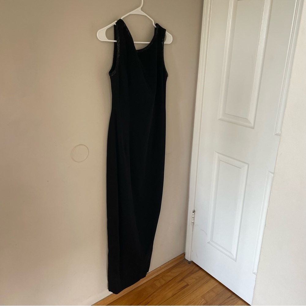 Jaeger Open Back Black Evening Gown